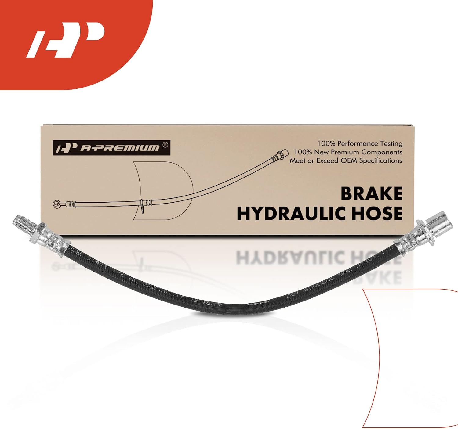 A-Premium Rear Passenger Brake Hydraulic Hose Compatible with Select Toyota Models - 4Runner 2001 2002 3.4L - Replace# 9094702c59