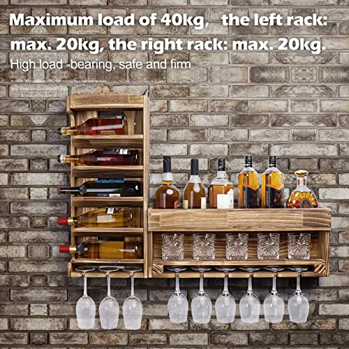 Homde Rustic Wood Wall Mounted Wine Rack #TOP30