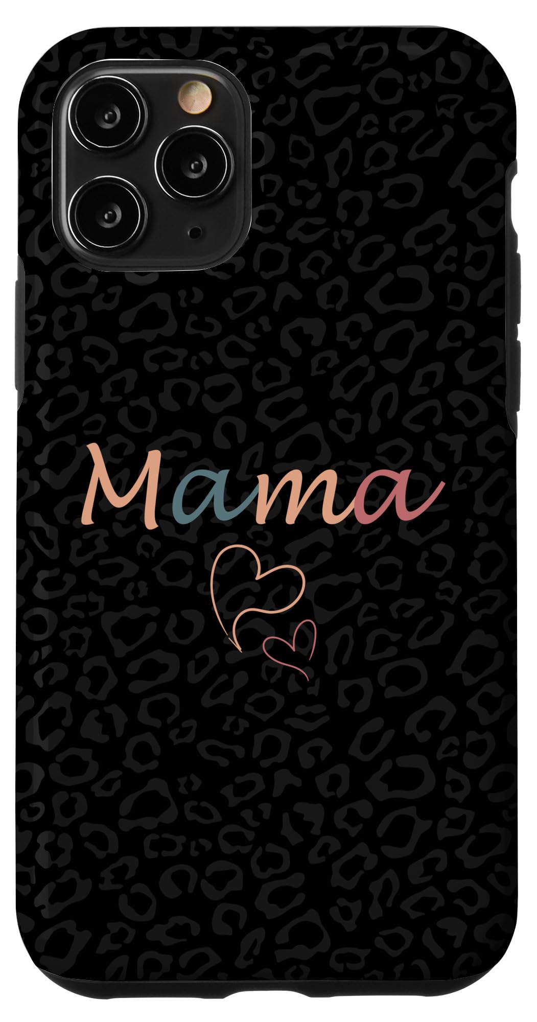 iPhone 11 Pro leopard mama, half leopard mama, black leopard cheetah mama Case