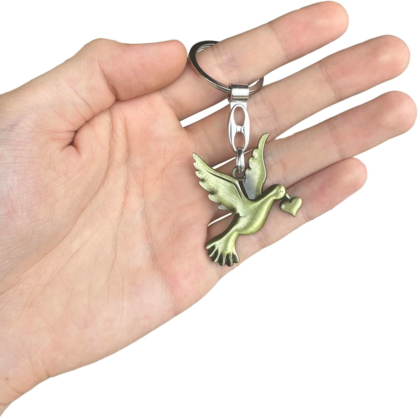 Vintage Blue Dove Keychain - Dove of Peace Keychain, A Symbol of Love and Peace, A Unique Gift for Men and Women, Exquisite Craftsmanship Design