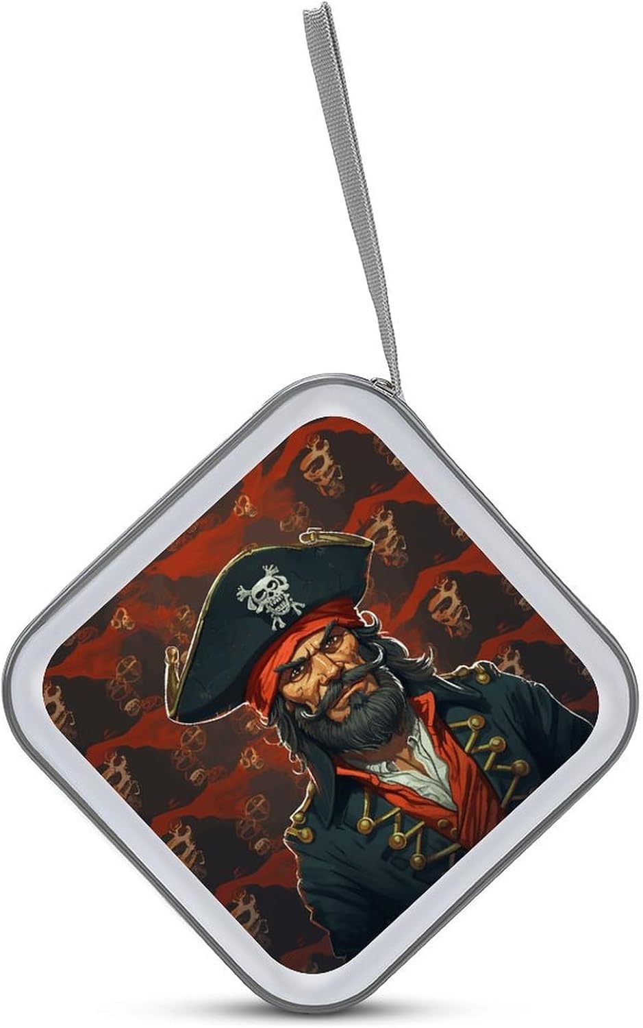 Pirate Captain CD Case 40 Capacity DVD Cases for Car Portable CD Boxes Holder with Zipper Protective DVD Box with Handle for Blu Ray Movie Music Audio Disk image 3