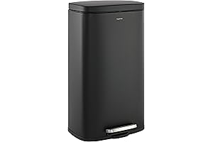 Happimess HPM1011B Curtis 8-Gallon Black Kitchen Trash Can