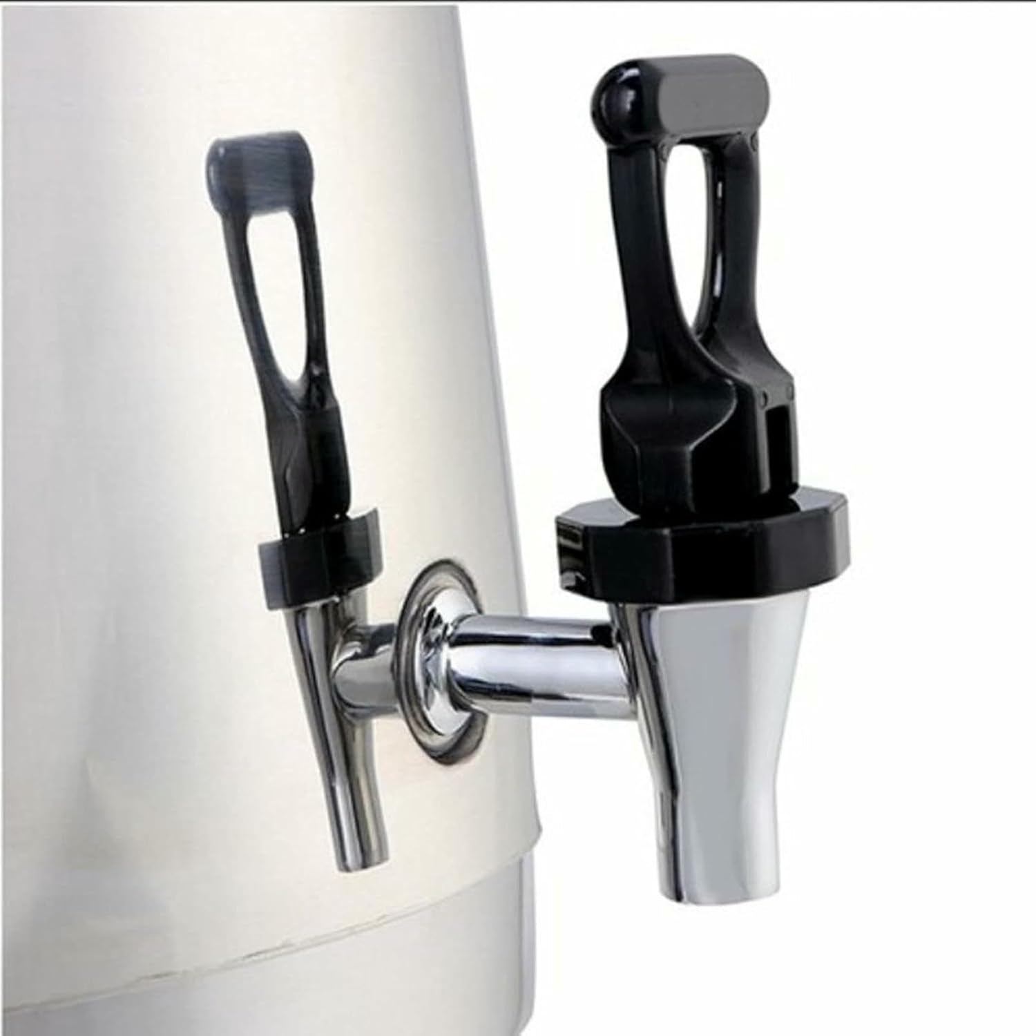 Stainless Steel Commercial Coffee Chafer Urn with Chrome Accents - Hot Beverage Dispenser with Lid - 3.5 Gallon/Gold