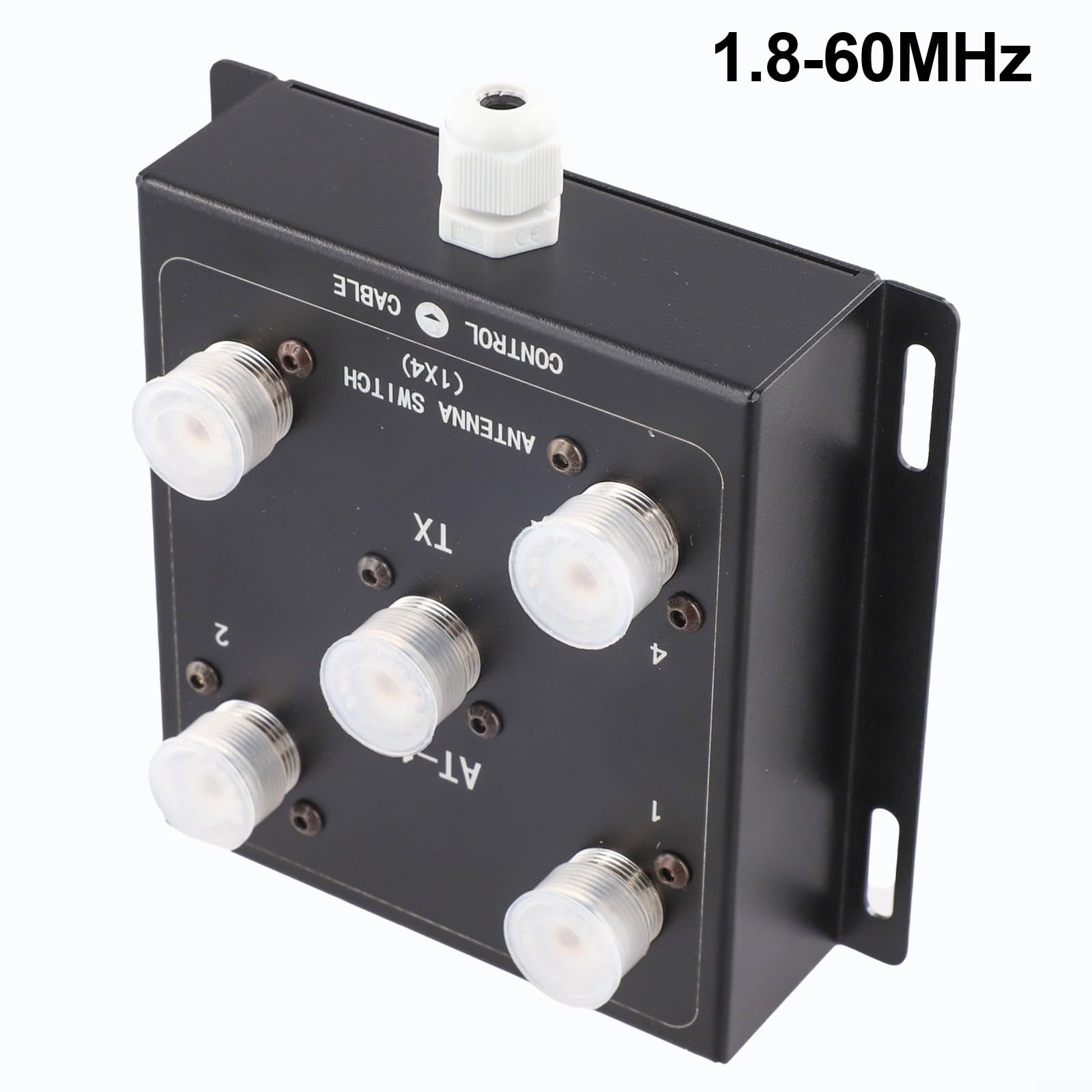 Interruptor de antena coaxial de 4 vías, mando a distancia, 1,8-60 MHz, 500
