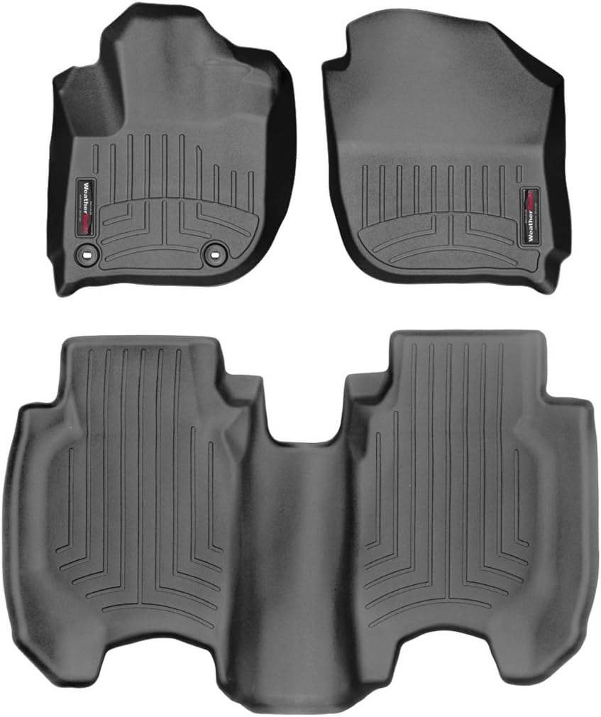 WeatherTech Custom Fit FloorLiners for Honda HR-V - 1st & 2nd Row (44705-1-3), Black