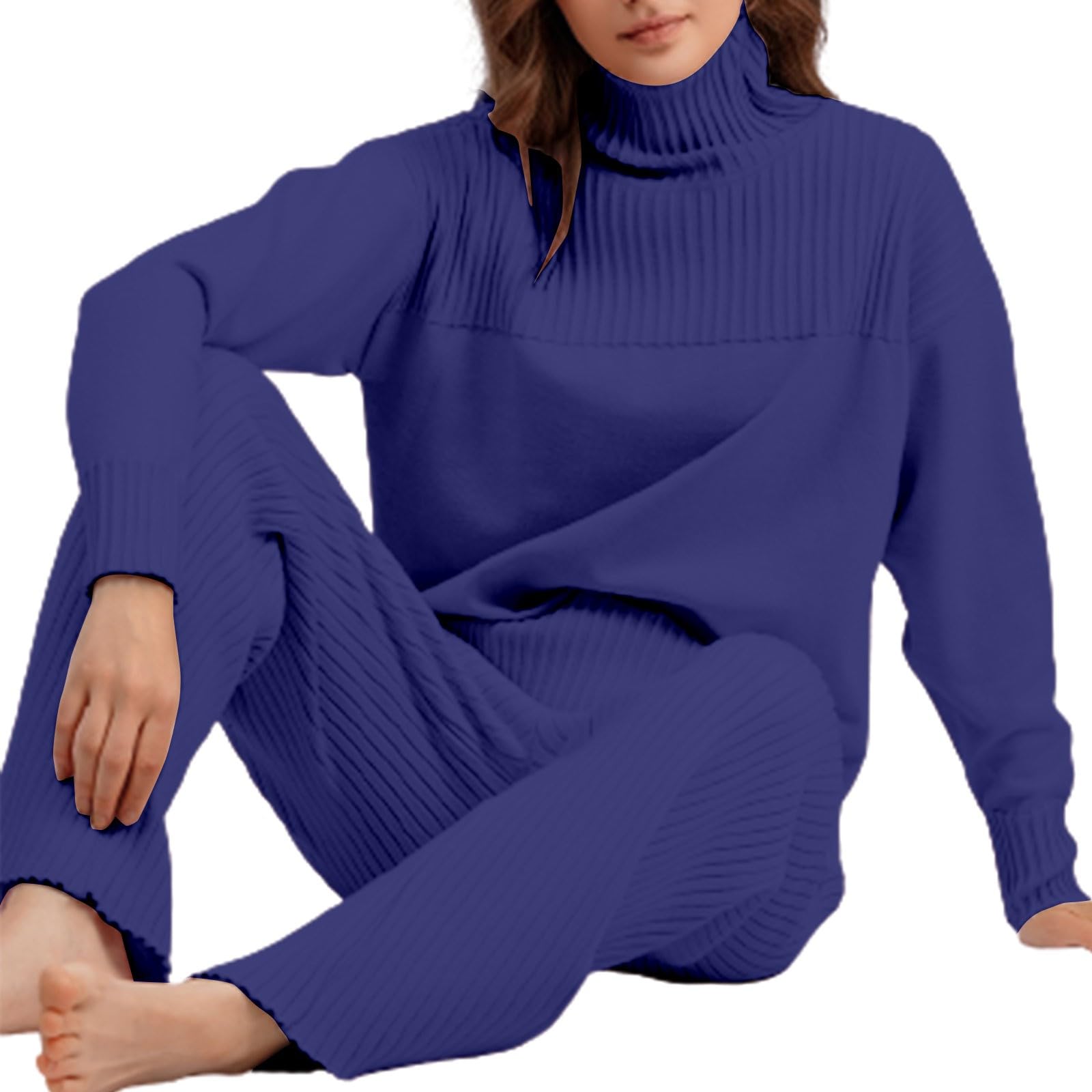 HEONSATI Completo Donna In Maglia Completo Casual Elegante Curvy Sportswear