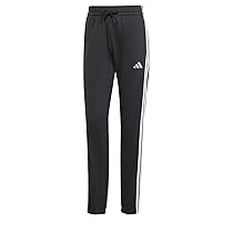 adidas Femme Essentials 3-Stripes French Terry Cuffed Pants, Black, White, M
