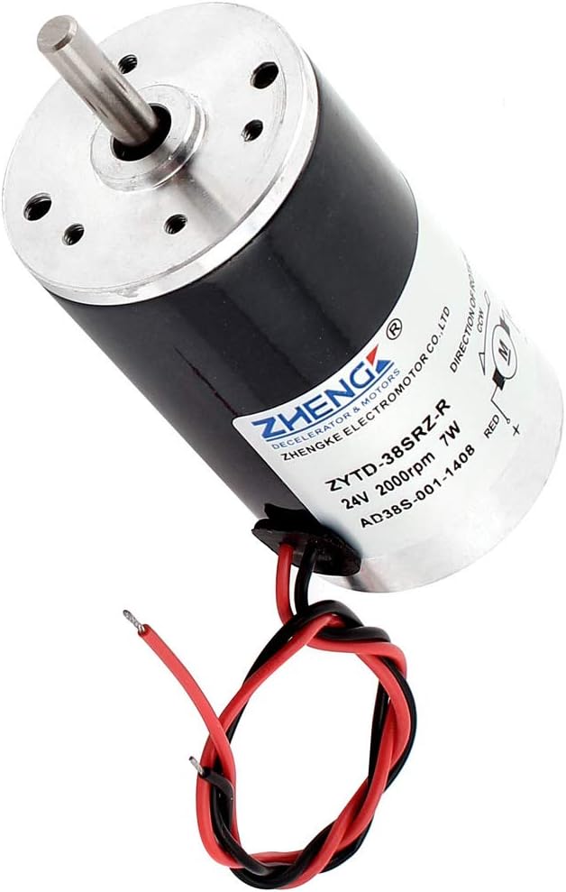 Aexit 24V 7W Electric Motors 2000RPM Rotary Speed 5mm Round Shaft Electric Micro Permanent Magnet Motors DC Motor