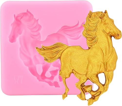 Miniatura 7 de ZiXiang Moldes de silicona para caballo, para zapatos de caballo, trébol, fondant, herradura, pezuña, moldes de silicona para decoración de