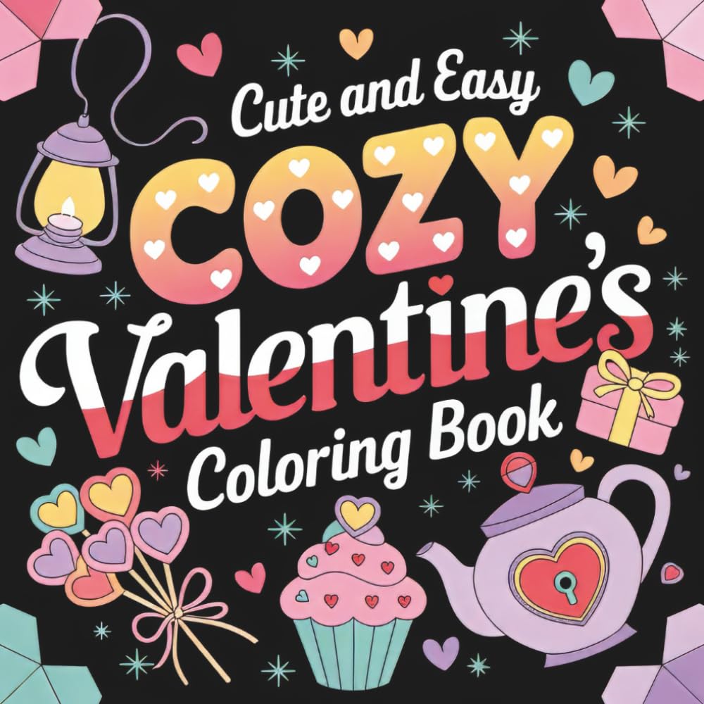 cozy valentines day coloring book: A Sweet Collection of 70 Cute and Relaxing Valentine Designs for Adults and Teens