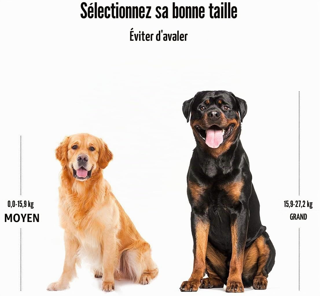 Mumba Os à Mâcher pour Chien, Jouets Os Durable pour Mâcheurs Agressifs, avec Saveur de Boeuf, Jouet Interactif pour Petit/Moyen/Grand Chien (L)