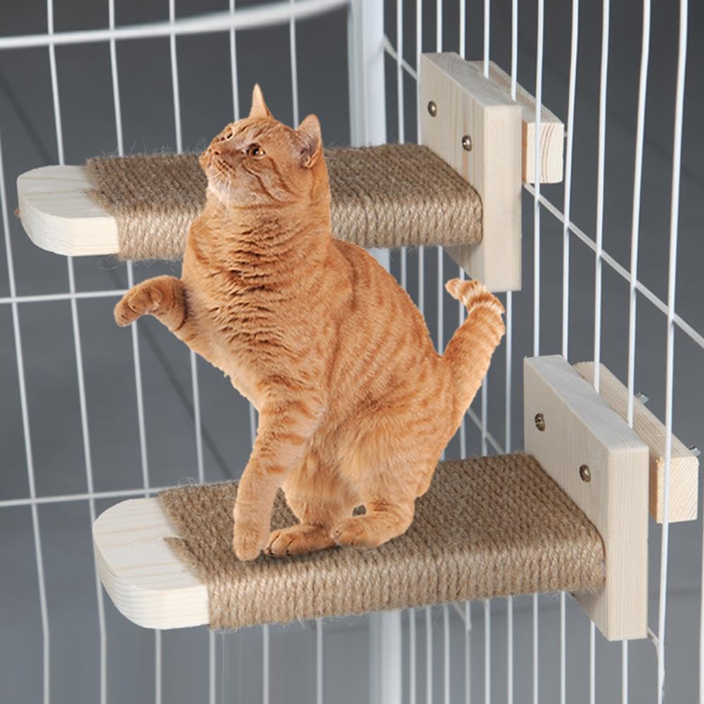 Amazon.co.jp: キャットステップ 猫 階段 猫ケージ用/壁掛け用 木製
