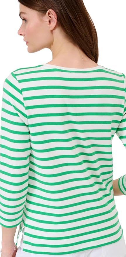 BRAX Style Colletta - Maglietta A Righe Con Maniche Lunghe Donna - Puro Cotone Jersey - Taglio Dritto E Comodo - Prodotto Sostenibile