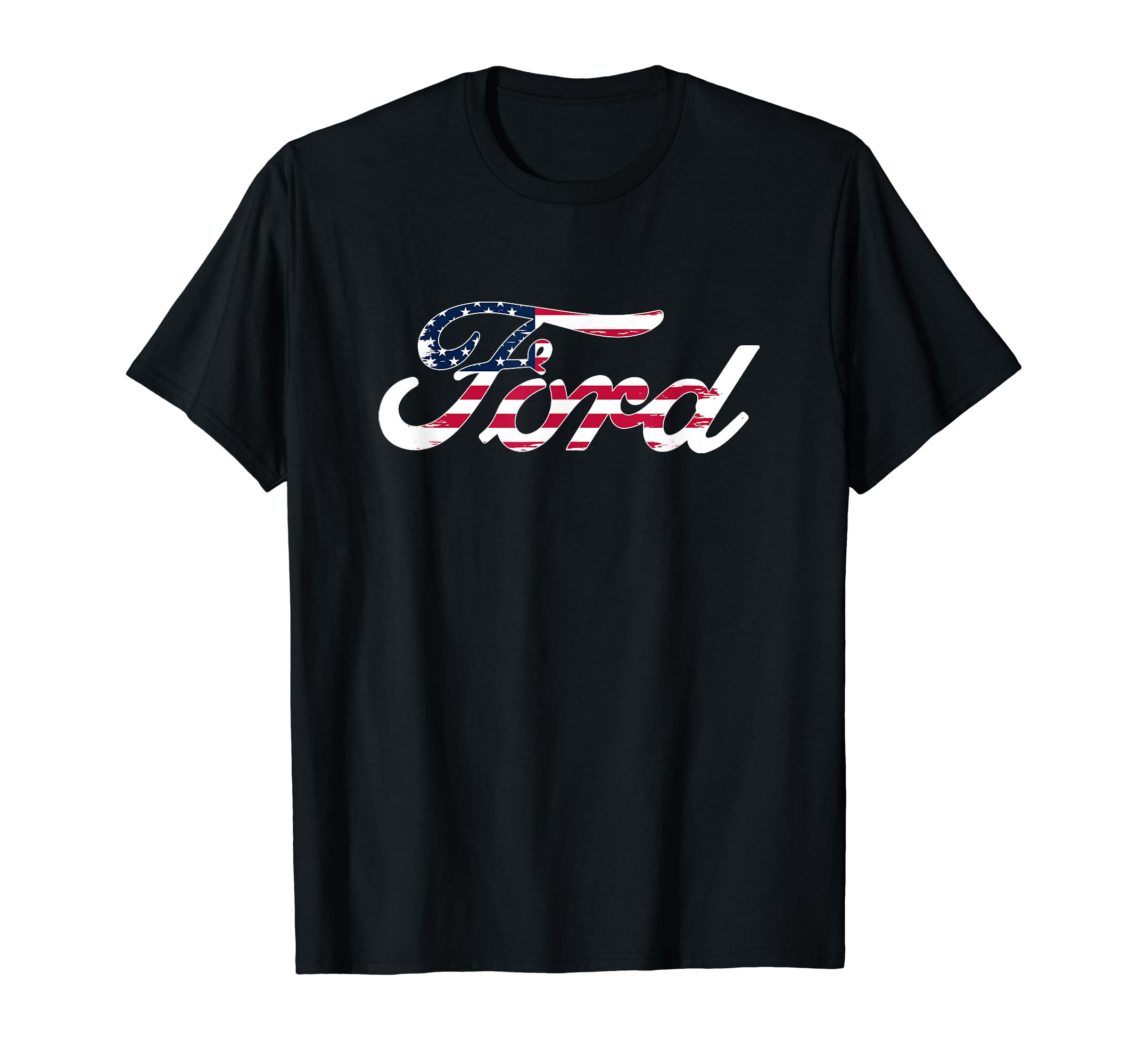 Ford Script American Flag Logo T-Shirt