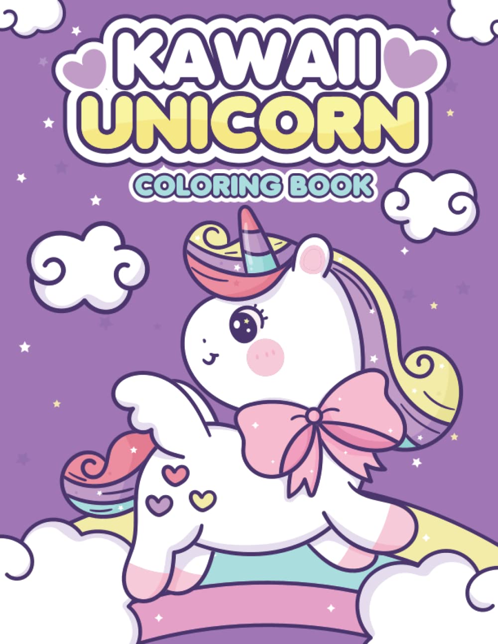 Kawaii Unicorn Coloring book: More than 40 cute & Fun kawaii unicorn coloring pages for kids & Adults