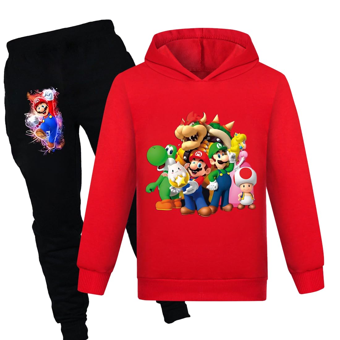 ZJGDBCKids Boys' Fashion Hoodie Clothing Set Game Cartoon Costume pullover Sweatshirt Boys' Tracksuits 4-10Years