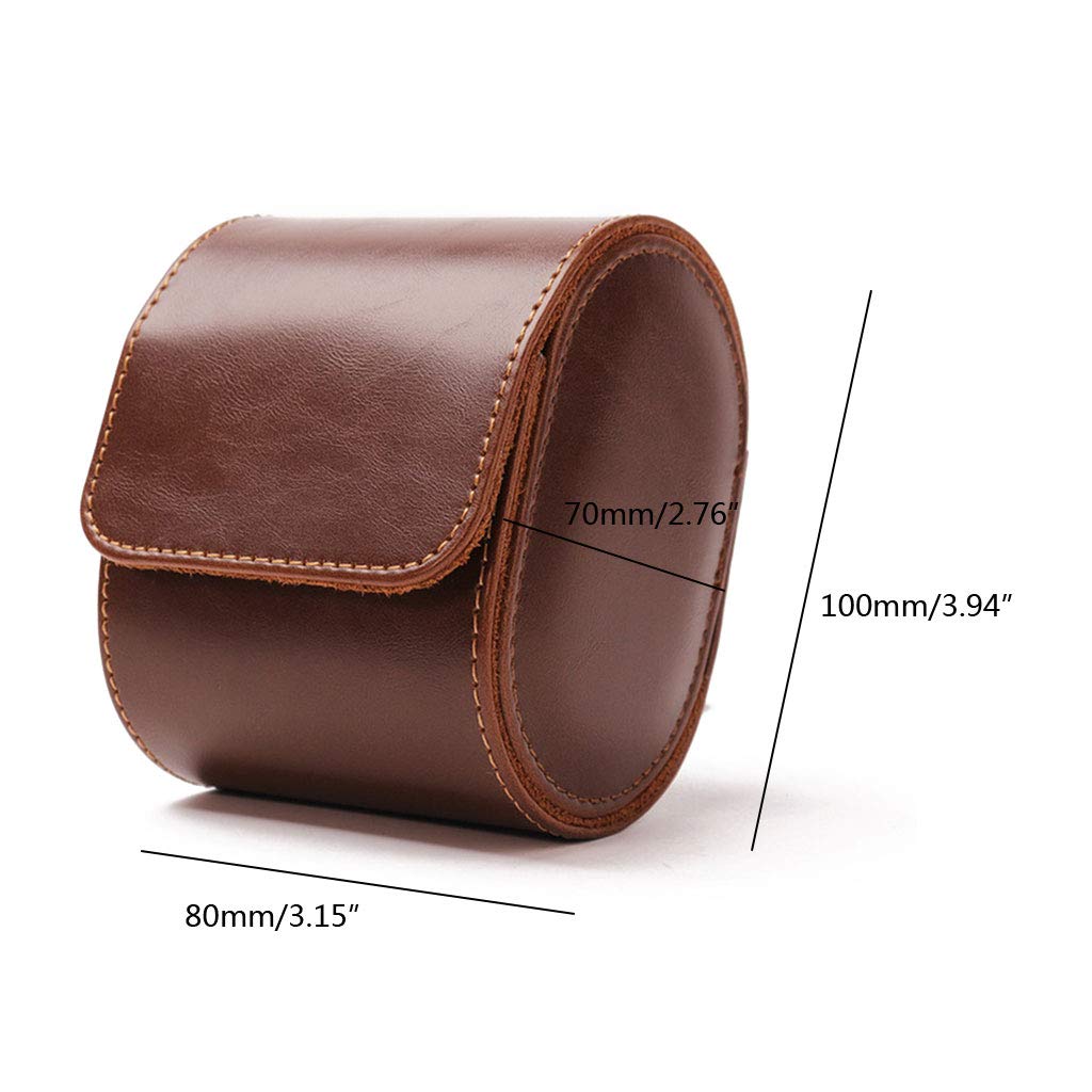 Scatola porta orologi in pelle PU Organizzatori e display Custodie per orologi marroni per custodia da viaggio per uomo o donna