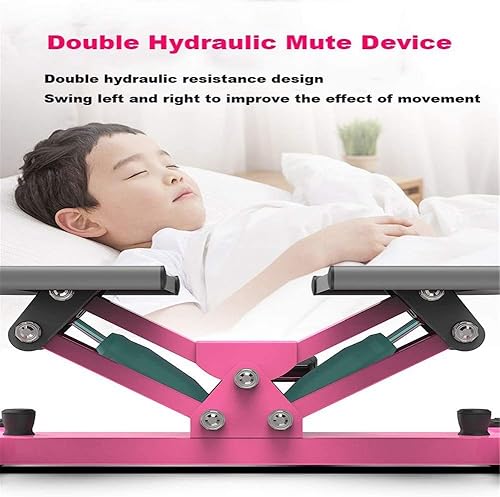 Miniatura 5 de HMNS - Máquina de escalera aeróbica para hombre y mujer, mini máquina de fitness con bandas de resistencia y monitor LCD, modo deportivo tipo V para