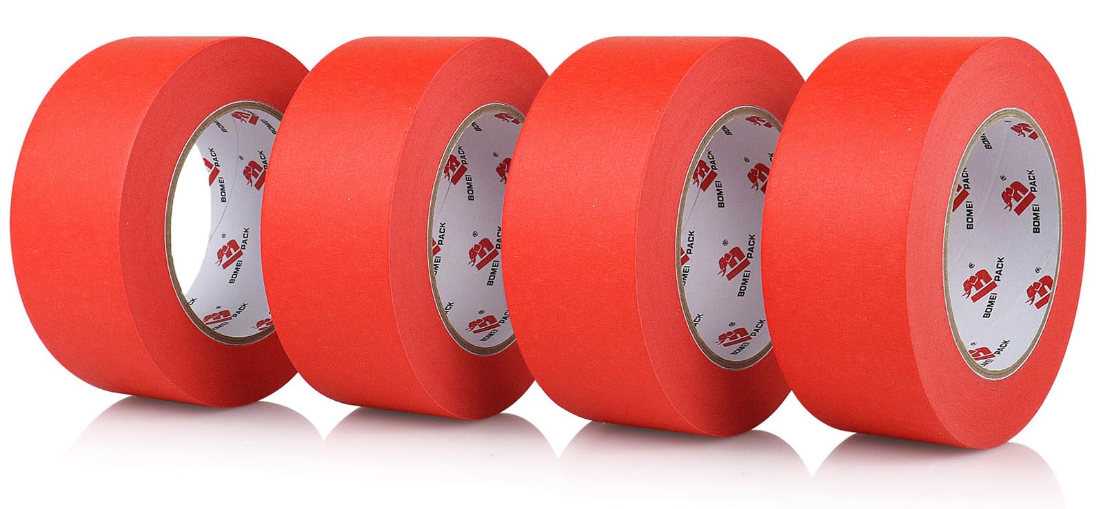 Red Painters Tape - Cinta adhesiva de pintores a granel, 2 pulgadas x 55 yardas (paquete de 4), tecnología Sharp Edge, produce líneas afiladas, grifo de pared sin residuos y de grado artesanal