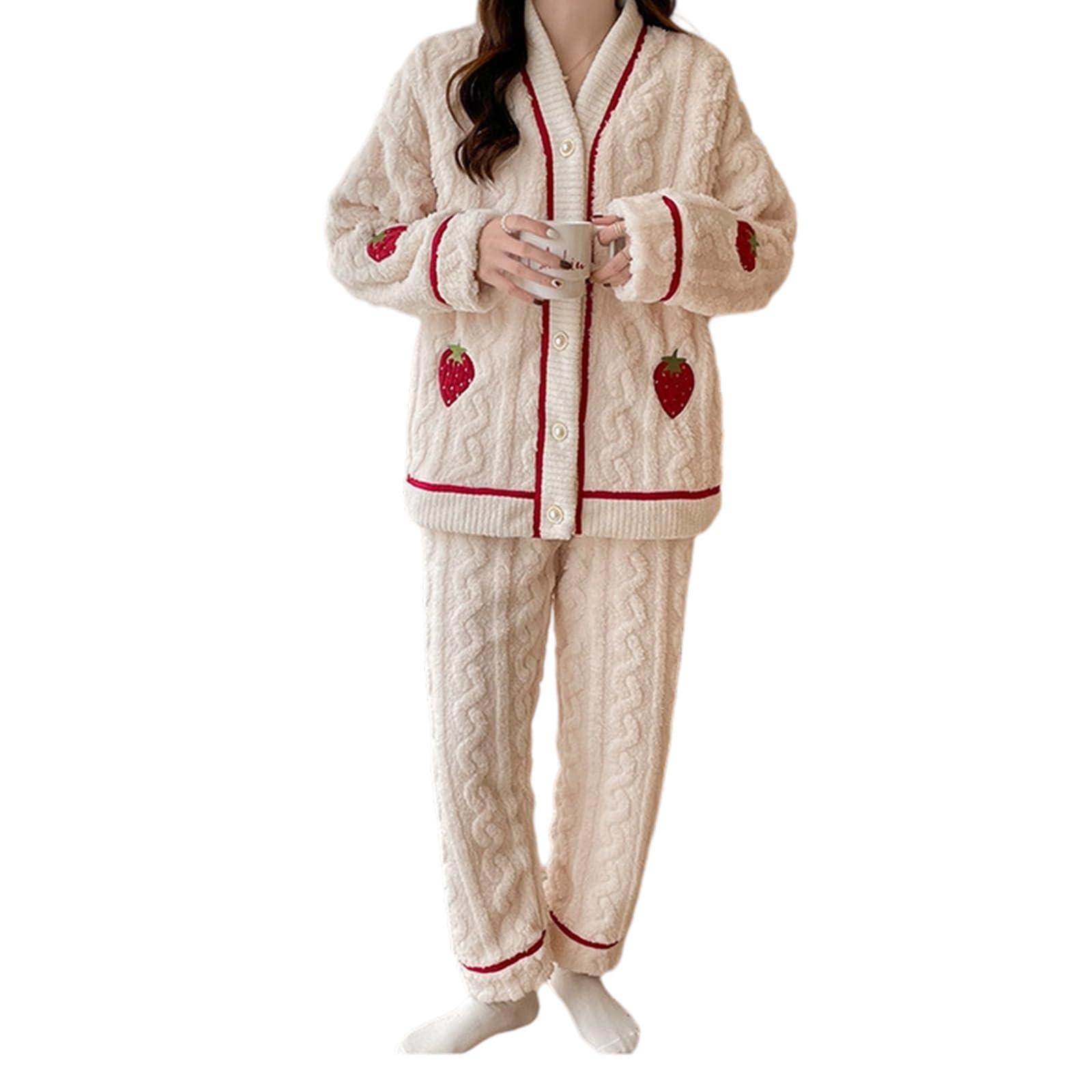 Pijamas de poliéster con cintura elástica para piel sensible y comodidad durante el período de maternidad, pijamas de embarazo