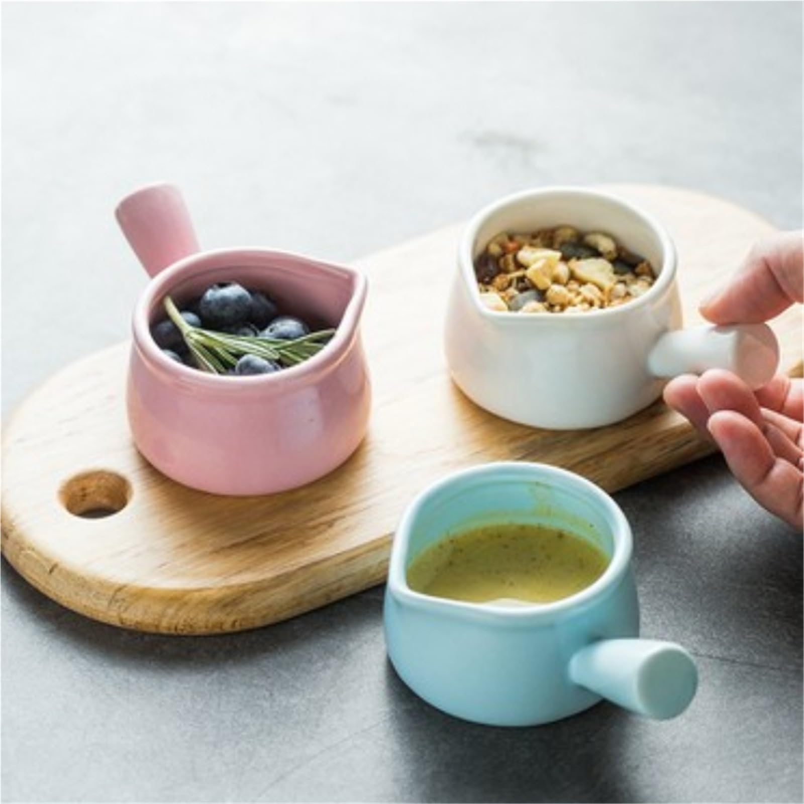 Milchkännchen, Soßenschüssel, Wasserbecher, Kaffeesahne, Zucker, Soße (2 Stück, 80 ml), multifunktionale Keramik-Gewürzschale, Essig