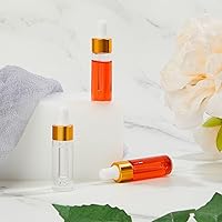 Vista 36 de 100 mini botellas de vidrio con gotero de aceite a granel, botellas vacías pequeñas esenciales transparentes, recipientes de muestra, frascos