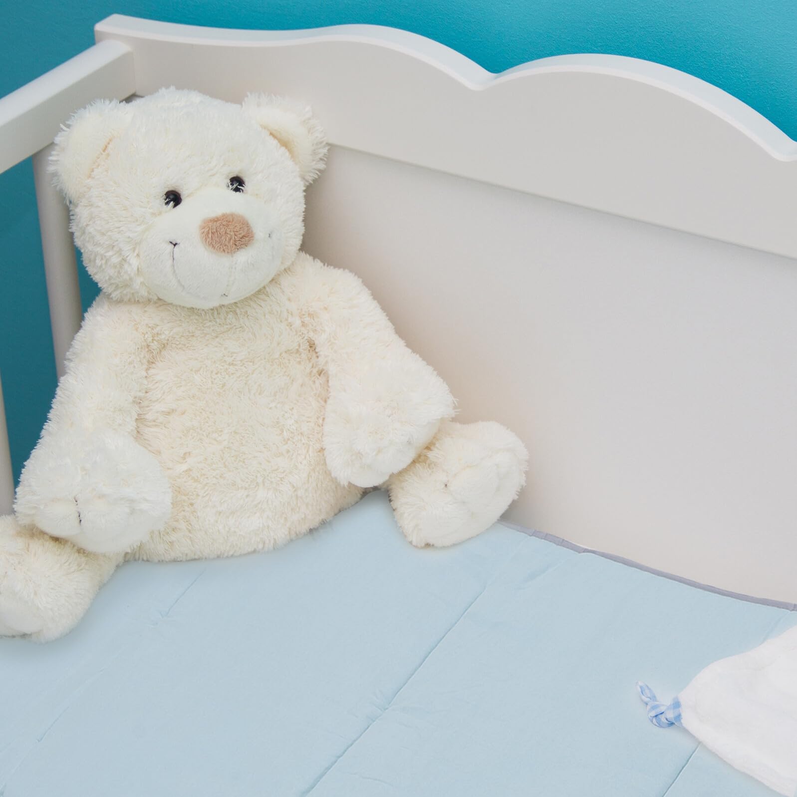 Colchoneta Portátil Plegable Azul de Gamuza para Siesta Infantil | Pp Cotton y Gel Cloth, para Sleepovers y School Nap Time, Decoracion Colegio