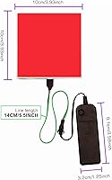 Vista 4 de El Panel de luz – 2 piezas 3.9 x 3.9 in DIY Electroluminiscente Cuttable Máscara Iluminación de Ojos DIY Cosplay Fiesta Decoración Rojo