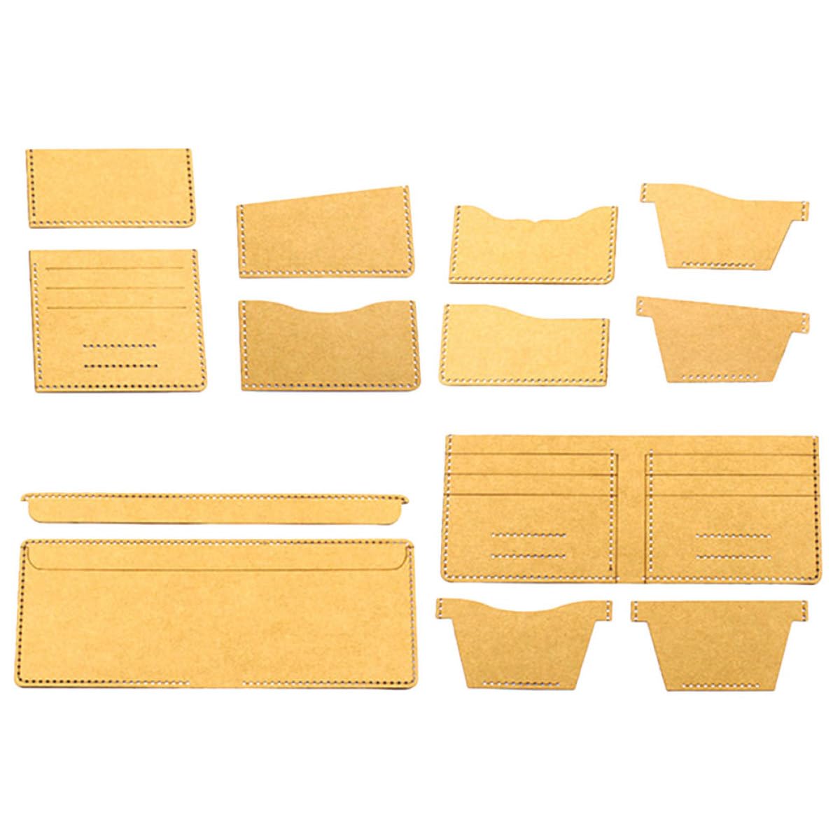 Modèle de Portefeuille Gabarit Portefeuille Pratique en Cuir Réutilisable en Acrylique pour Création Rapide et Précise pour Artisans et Débutants