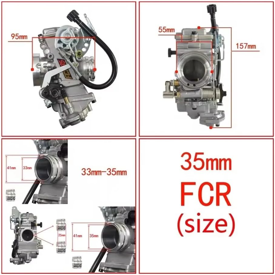 For CRF450-650 S450 450 FS450 Flat Slide Carb ATV Quad Dirt Bike 28 31 33 35 37 39 41mm Carburetor spare parts(35mm)