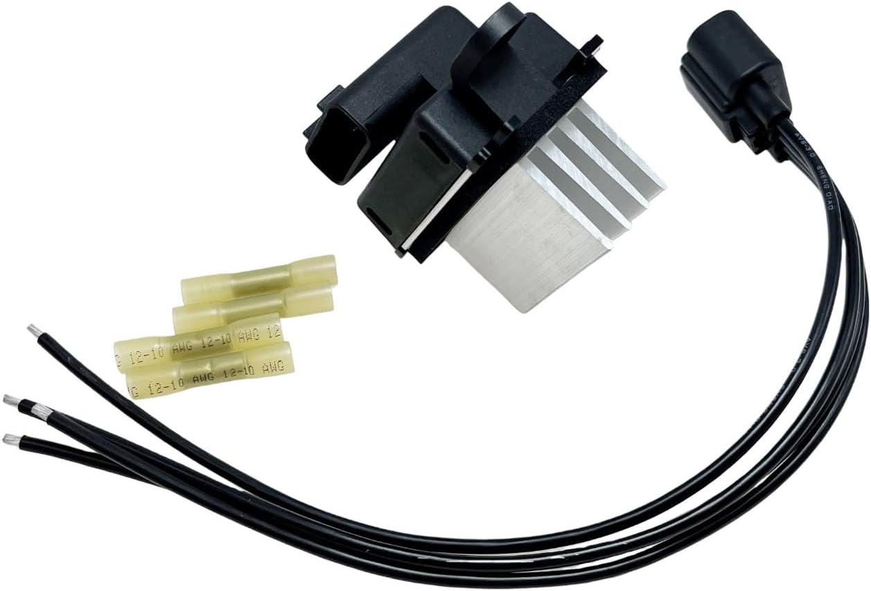 HVAC Blower Motor Resistor with WPT688 Connector Wire Harness BL3Z-19E624-A BL3Z19E624A Compatible with 2007-2017 Expedition 2009-2014 F-150 2007-2017 Navigator