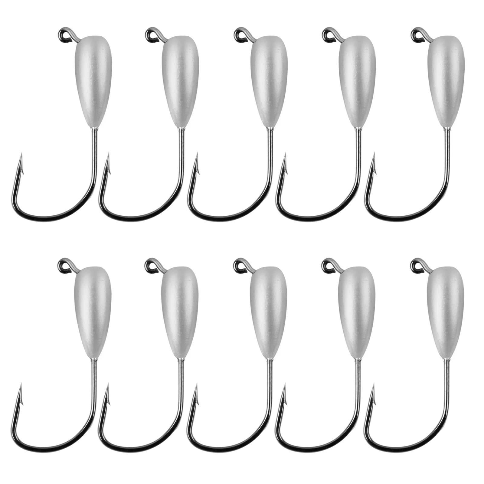 Tube Jig Heads for Bass Fishing, Tube Bait Worm Hooks Swimbait Jig Head Hooks for Freshwater Saltwater Fishing 1/8oz 1/4oz 3/8oz