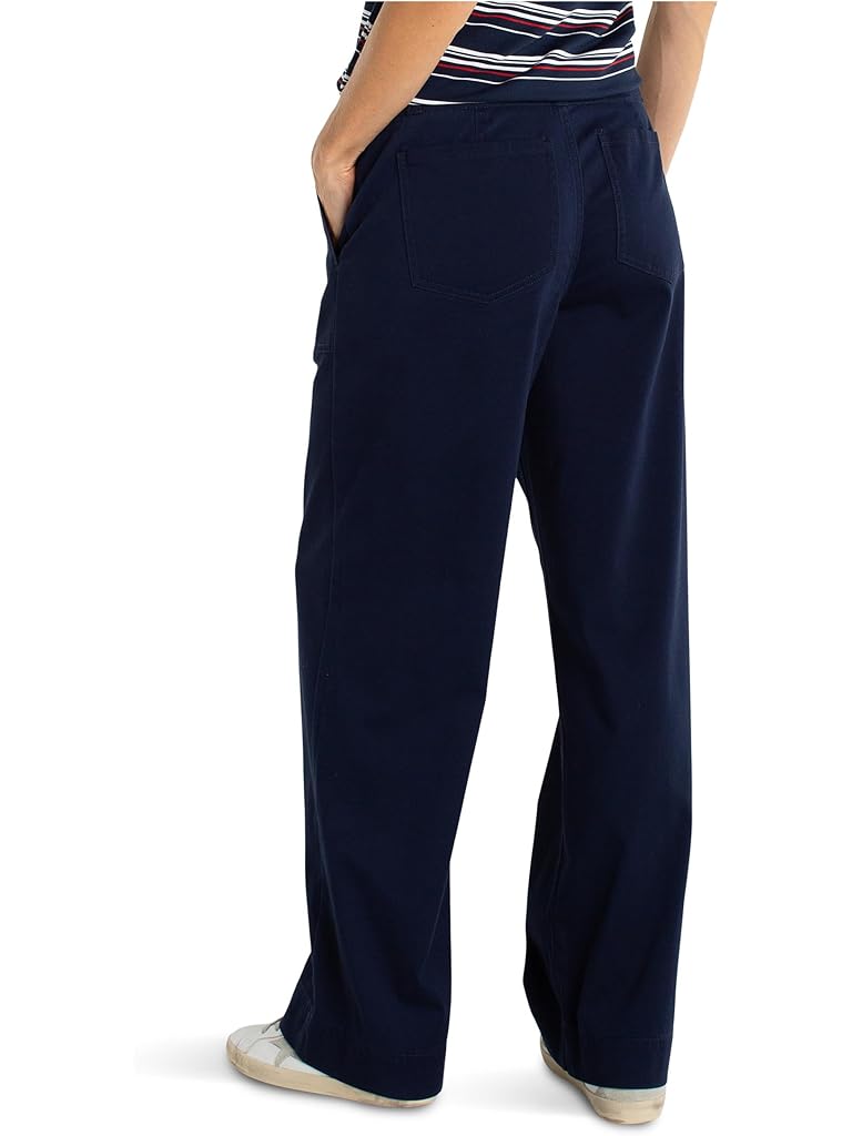 Black Liverpool Los Angeles Soft Touch Twill Mid-rise Utility Patch Pocket Wide Leg Pant 31" Inseam