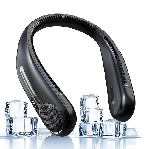 Portable Neck Fan,Hands Free Personal Wearable Bladeless Fan,6000mAh USB Rechargeable,360°