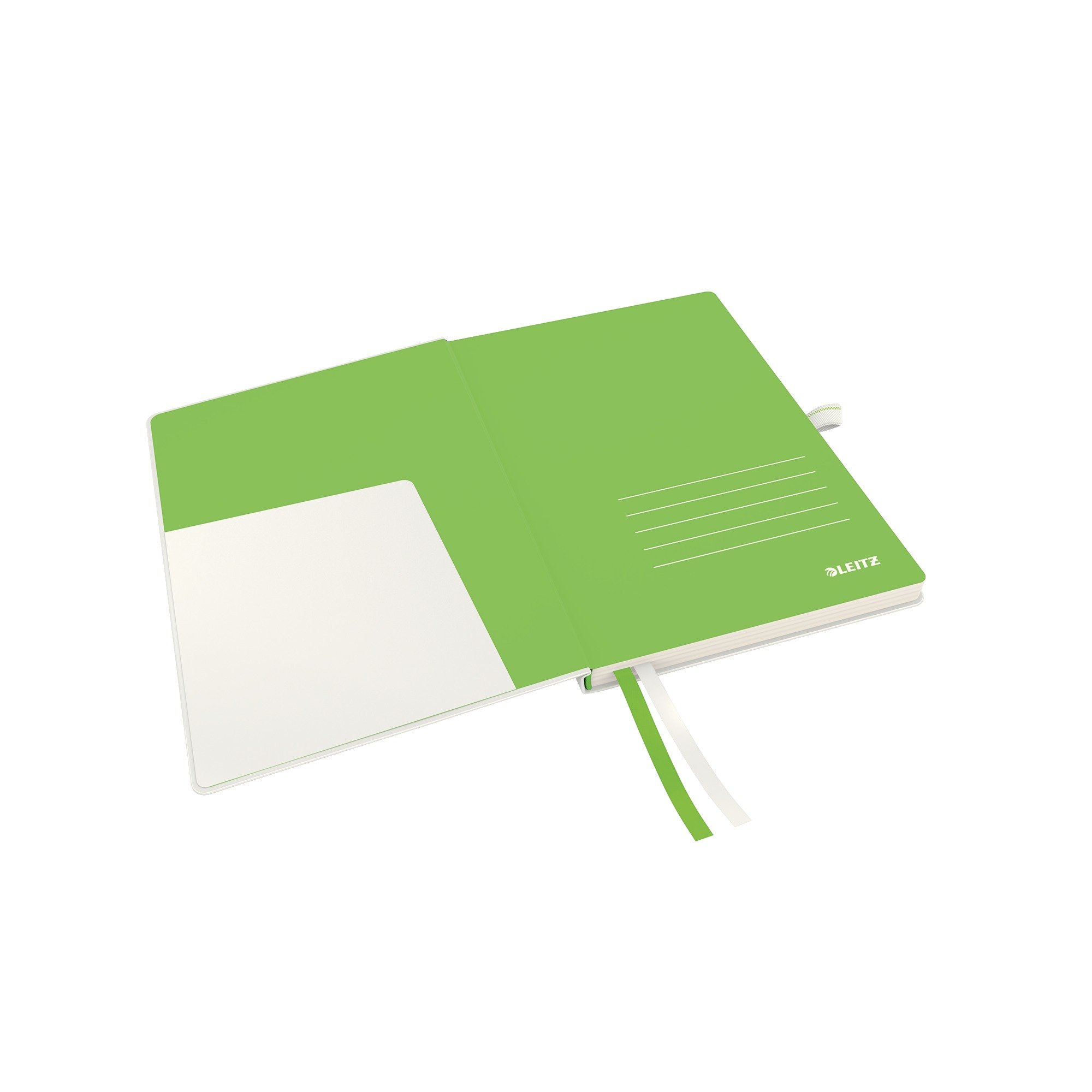 Leitz, Cahier couverture rigide A5, ligné, 160 pages 100g/m², Leitz Complete, Blanc, 44780001