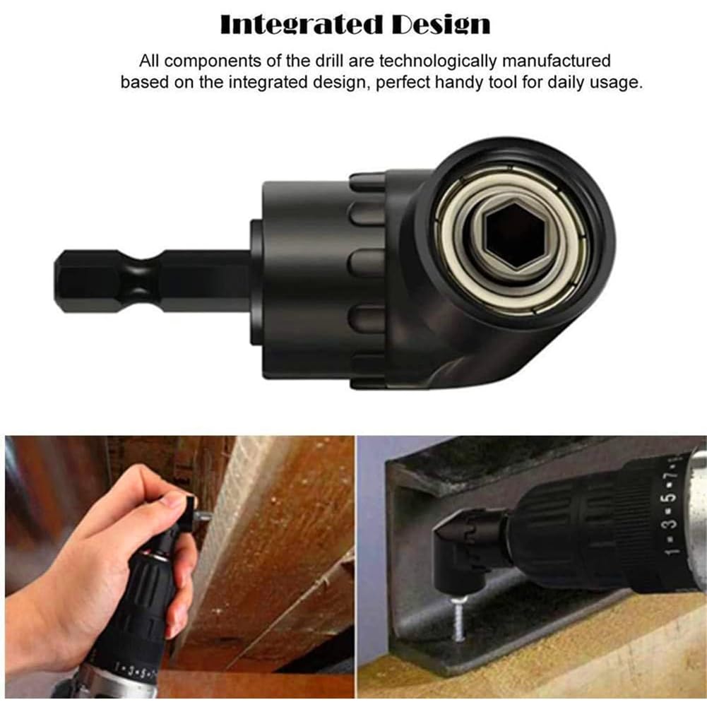 Povxlum 6Pcs Right Angle Drill Attachment Set including 105° Angle Drill Adapter and Impact Grade Socket Adapter - Image 3