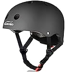KAMUGO Kids Adjustable Helmet, Suitable for Toddler Kids Ages 2-8 Boys Girls, Multi-Sport Safety Cycling Skating Scooter Helmet (Black, Small)