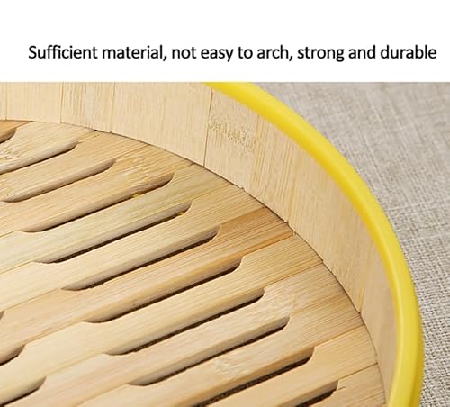 Luminexia 5-Tiers Bamboo Steamer,Kitchen Bamboo Steamer Basket,Steaming Basket With Lid,Steaming Pan Steaming Rack Cookware,Bamboo Cooker Best For Dim Sum,Vegetables,Meat And Fish - Image 3