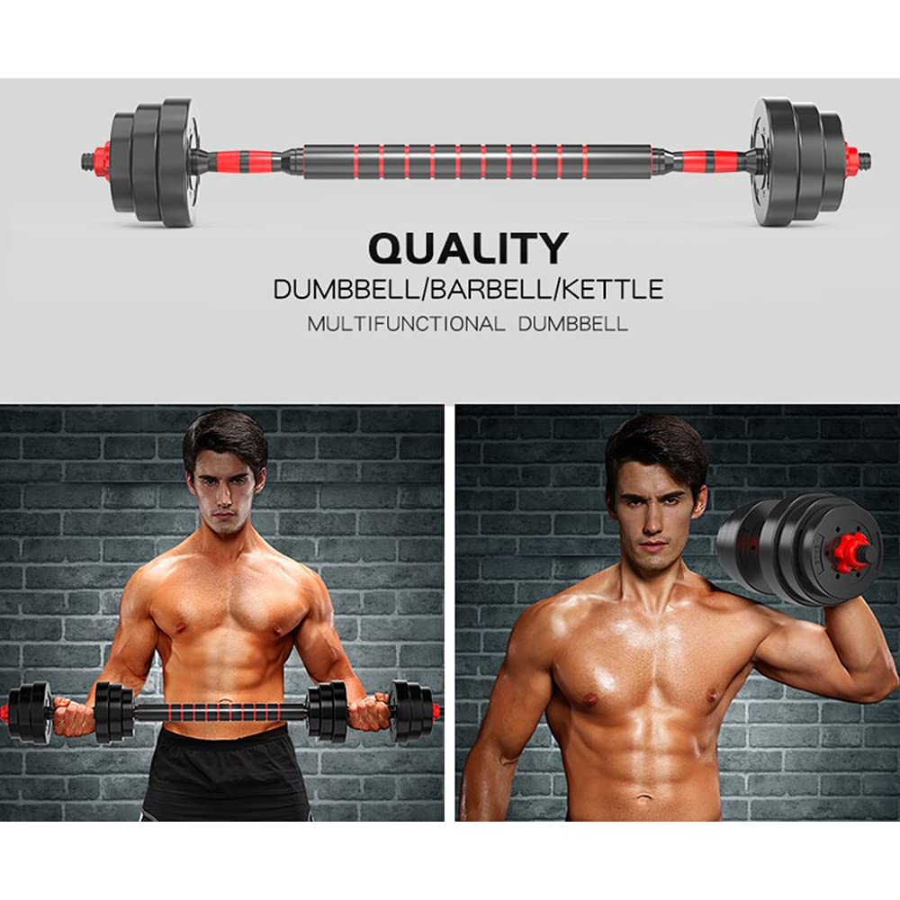 2er Hantelset 20kg,Kurzhantel Set mit 2 Kurzhanteln,Hantelset professionell Dumbbell mit Verbindungsstahlrohr Gewichten,Verstellbarer Hantelhebel