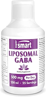 Supersmart - Liposomal GABA 500mg per Day (Highly Bioavailable) - with Liquid L-Theanine & Liquid Gamma Aminobutyric Acid (GABA) - Natural Lemon Flavour | Non-GMO & Gluten Free - 250 ml
