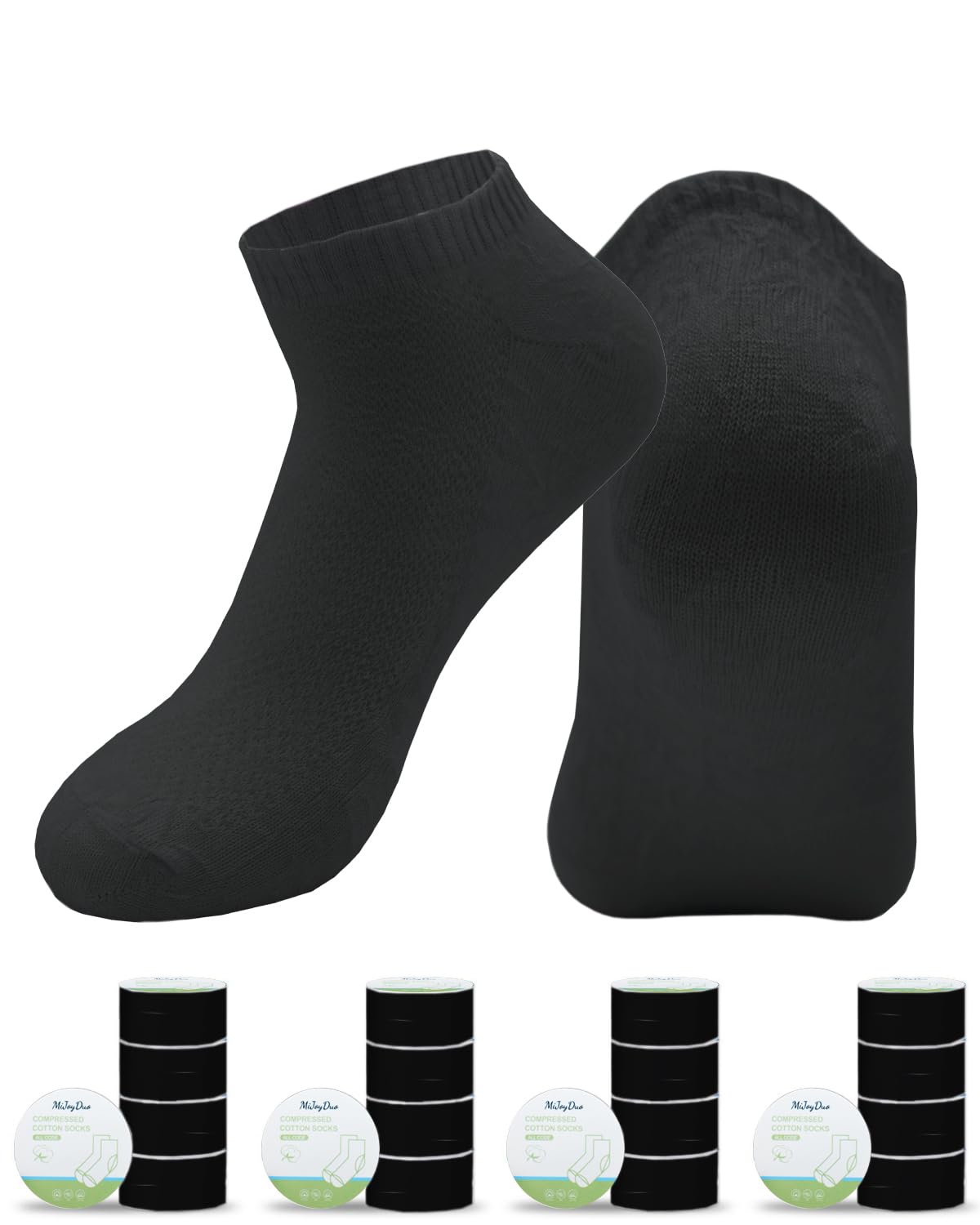 MIJOYDUO Disposable Pure Cotton Compressed Socks for hiking, outdoor sports, business trip, travel, soft
