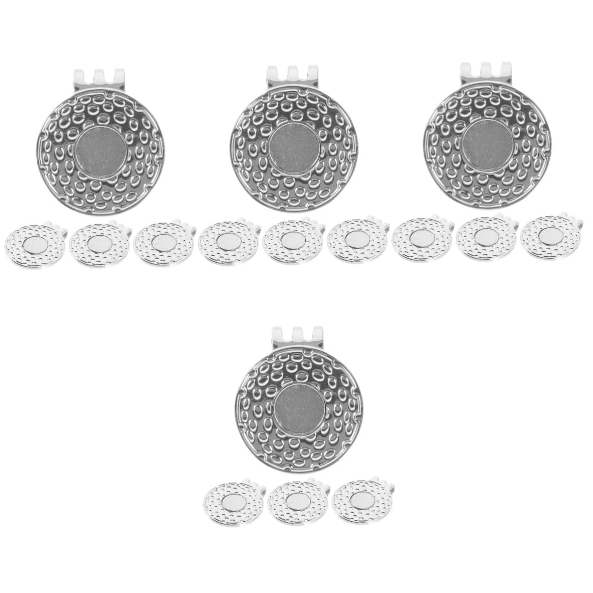 ifundom 4 Set Clip per Cappello Golf con Marcatore Ball Marker Metallo Design Golfisti E Appassionati Sport 4 Pezzi*4