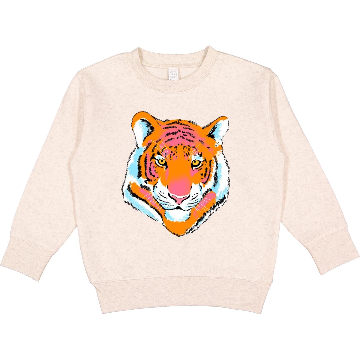 inktastic Tiger Head Toddler Sweatshirt 3T Natural Heather 37d62