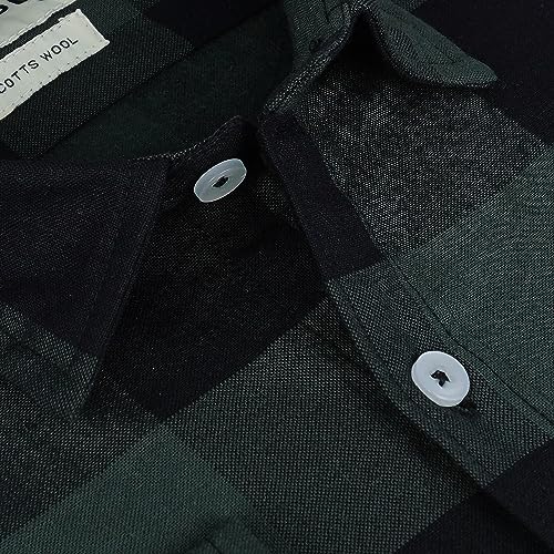 Image of GHPC Cottswool Winter Wear Woolen Big /Buffalo Checks Full Sleeves Regular Fit Formal Shirt for Men