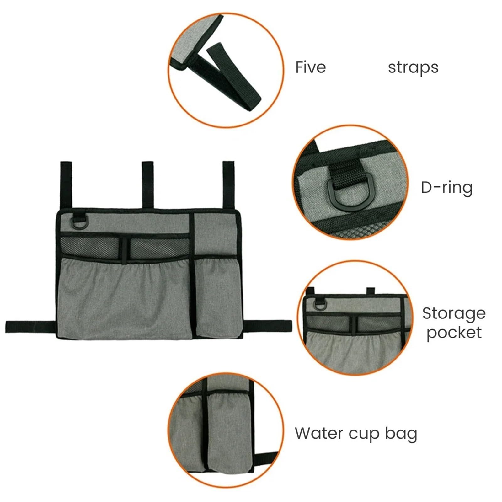 Bolsa Para Silla De Ruedas Bolsa for andador con portavasos, bolsa organizadora for almacenamiento de sillas de ruedas, bolsa de almacenamiento plegable for personas mayores con discapacidad Para Sill