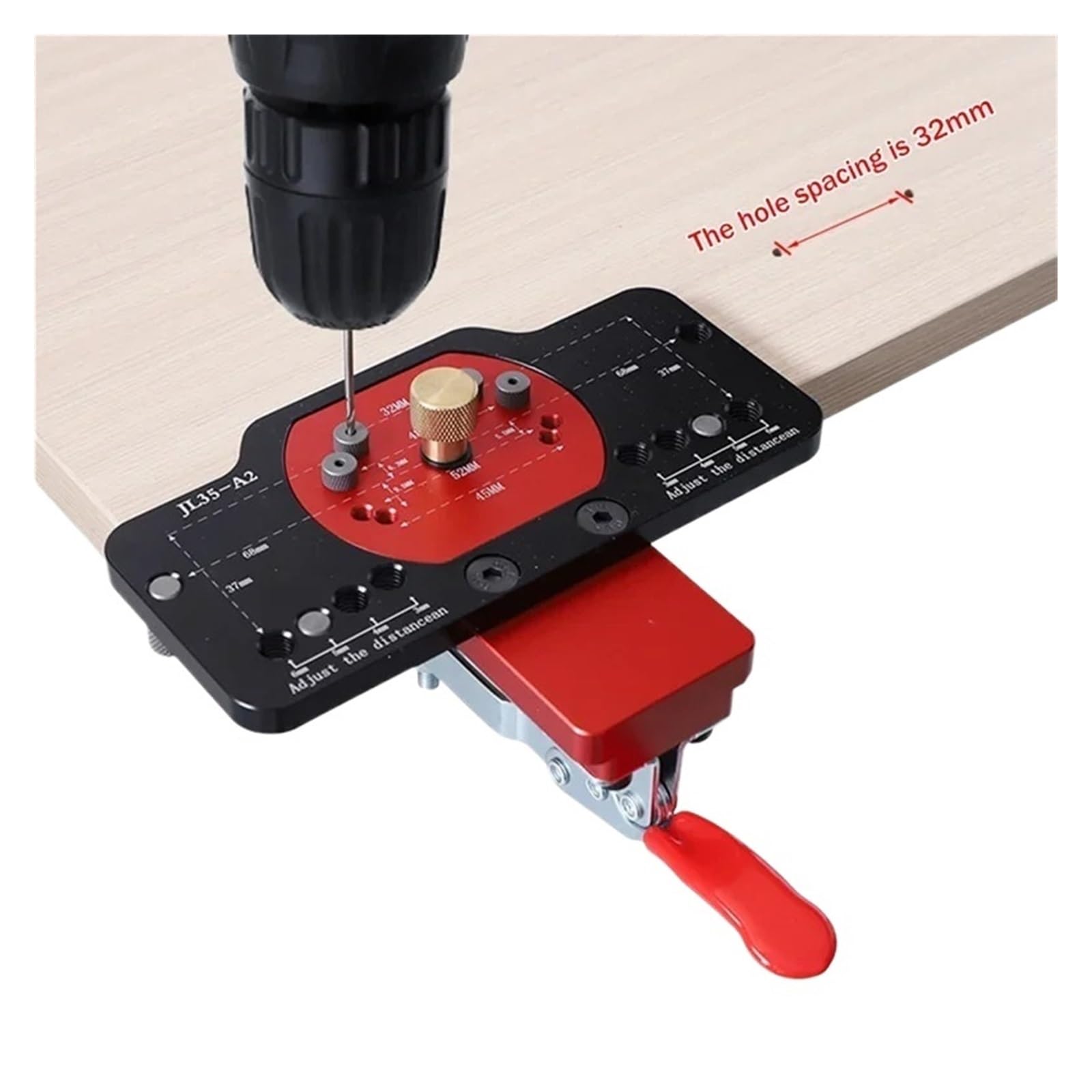 ZHGUIMING AEE6-Cabinet Scharnier Jig Kit Aluminium Legierung 35Mm for Gesicht Rahmen Schrank Schrank Tür Scharniere