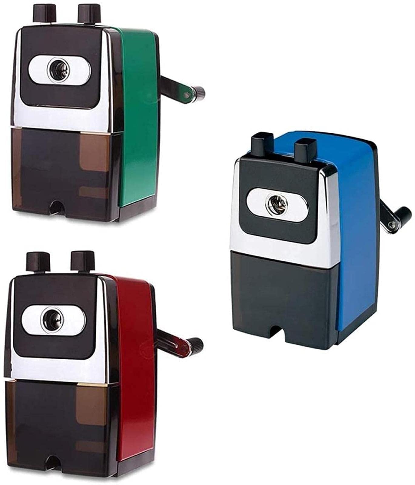 Stiftspitzer, Cartoon-Bleistiftspitzer, Handkurbel, manuelle Spitzer, Cutter, Schreibwaren, Rot/Blau