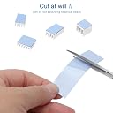 VooGenzek 15pcs Assorted 0.5/1/1.5mm Thermal Silicone Thermal Pads with Thermal Conductivity 6.0W/mk Reusable Thermal Conductive Silicone Pad for SSD CPU GPU LED IC gallery image