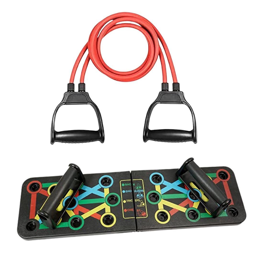 VILIL 15 in 1 Push Up Board + Double Toning Tube Resistance Band Combo - Full Body Workout Home and Gym Fitness Equipment for Men and Women (B0D3QD1GTN) Amazon Price History, Amazon Price Tracker