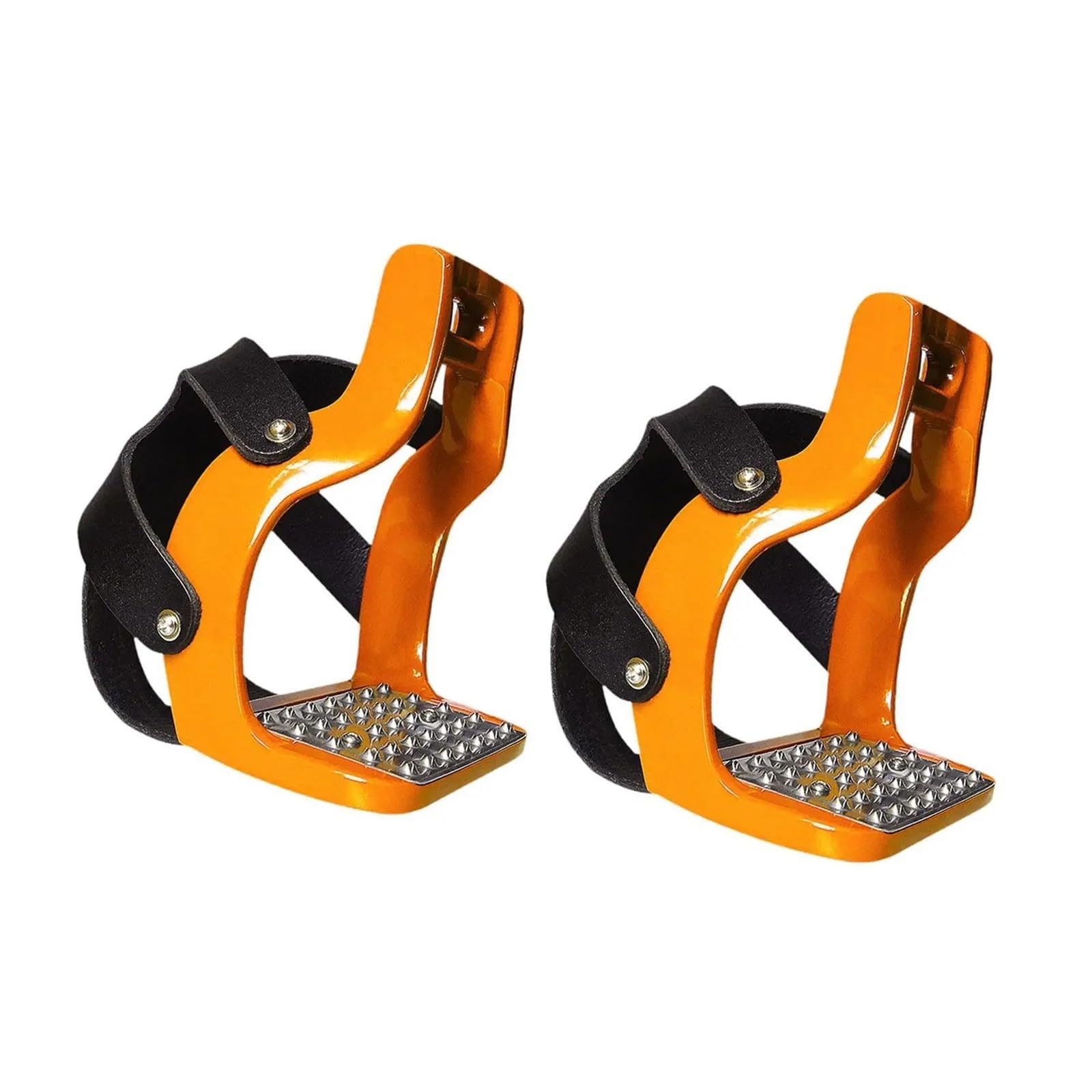 Staffe for Equitazione Da 2 Pezzi Protezione for Inglese | Staffe da sella for cavallo antiscivolo for accessori for sport equestri(Orange)